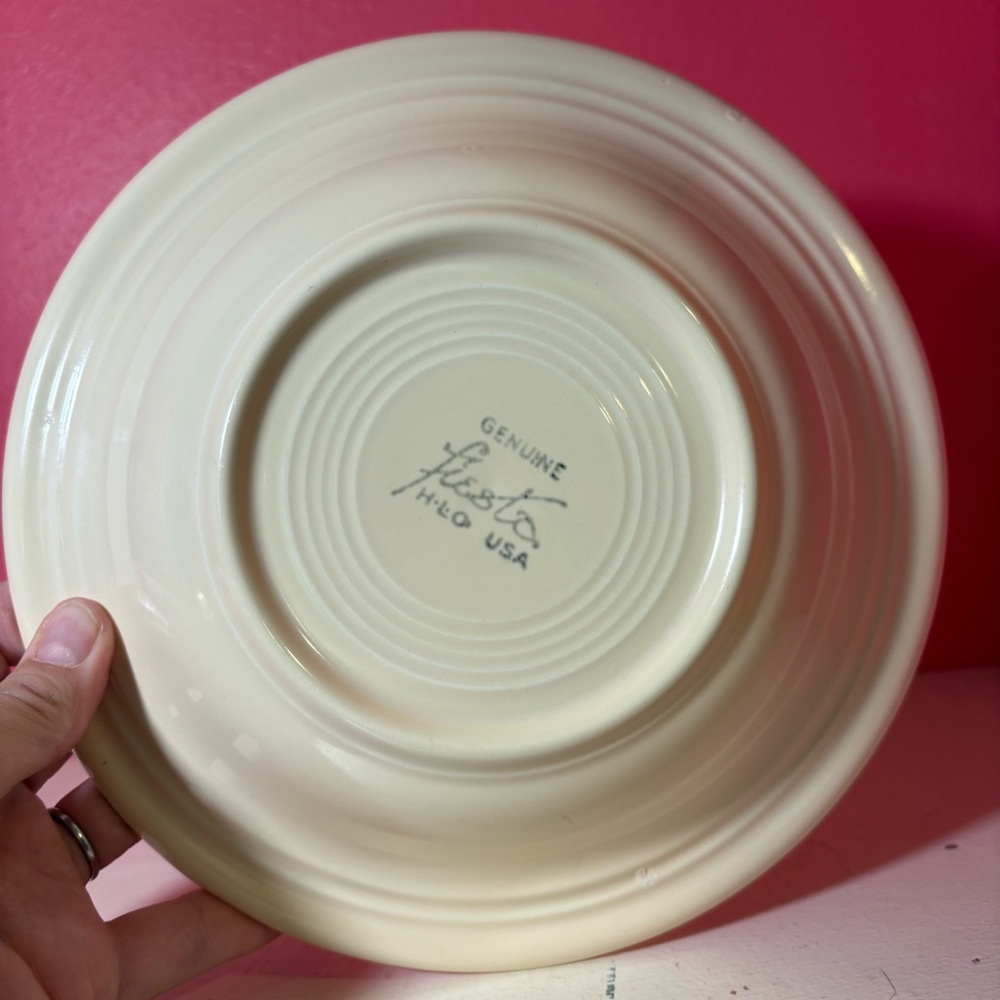 Vintage Fiestaware * Homer Laughlin Cream Soup Bowl Dining EUC Retro Collectible - Picture 8 of 8